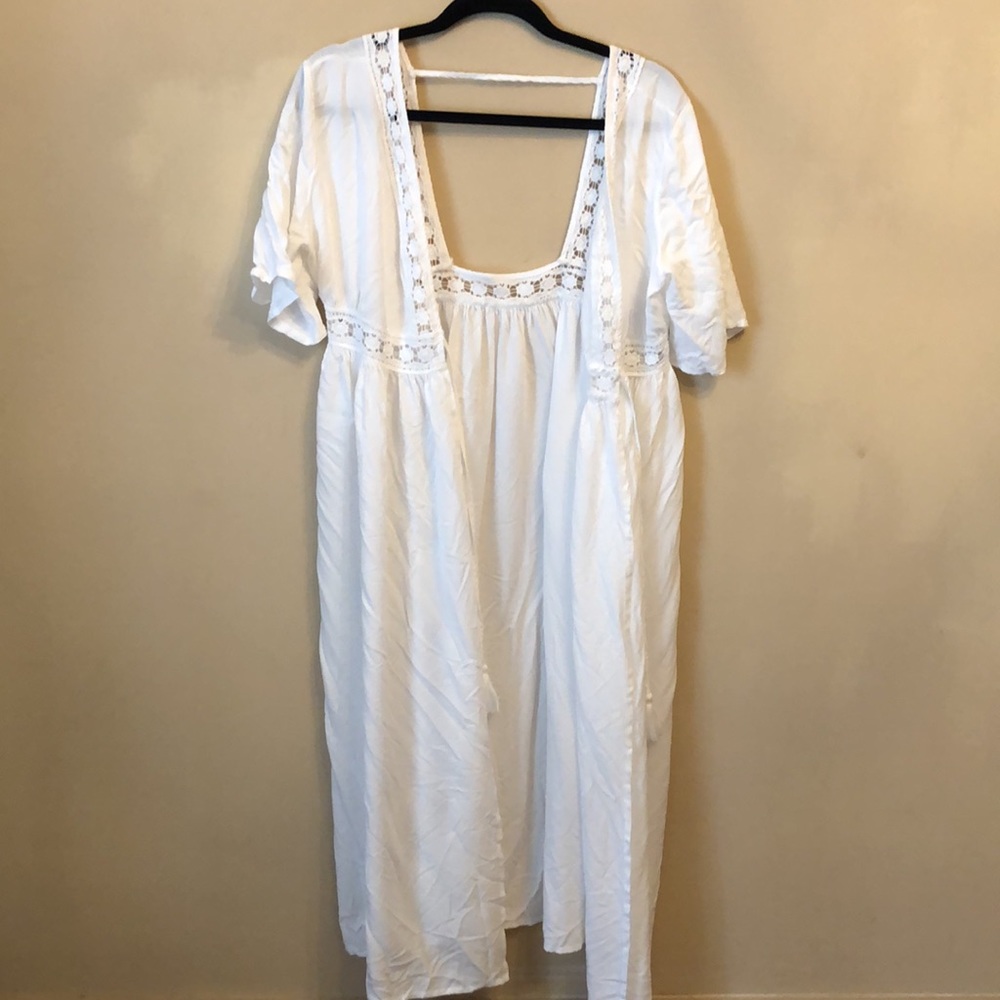 3/$15 Swim suit white lace tassel tie coverup - Picture 8 of 9